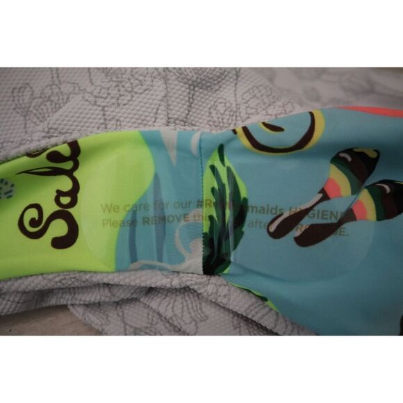 Maaji Women's Sz XL White/Multi Cuba Print 1-Pc L/S Reversible Swimsuit - Picture 8 of 10